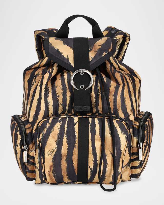 x Roberto Cavalli Napoli Zebra-Print Backpack